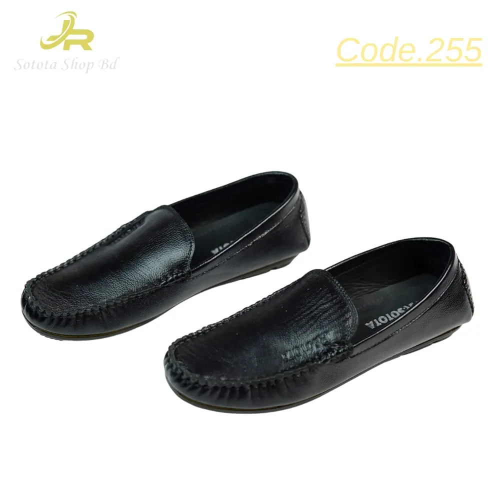 LEATHER LOAFER (BLACK-255) - Image 3
