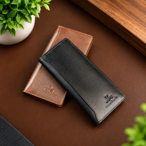 Premium Leather Long Wallet with Phone